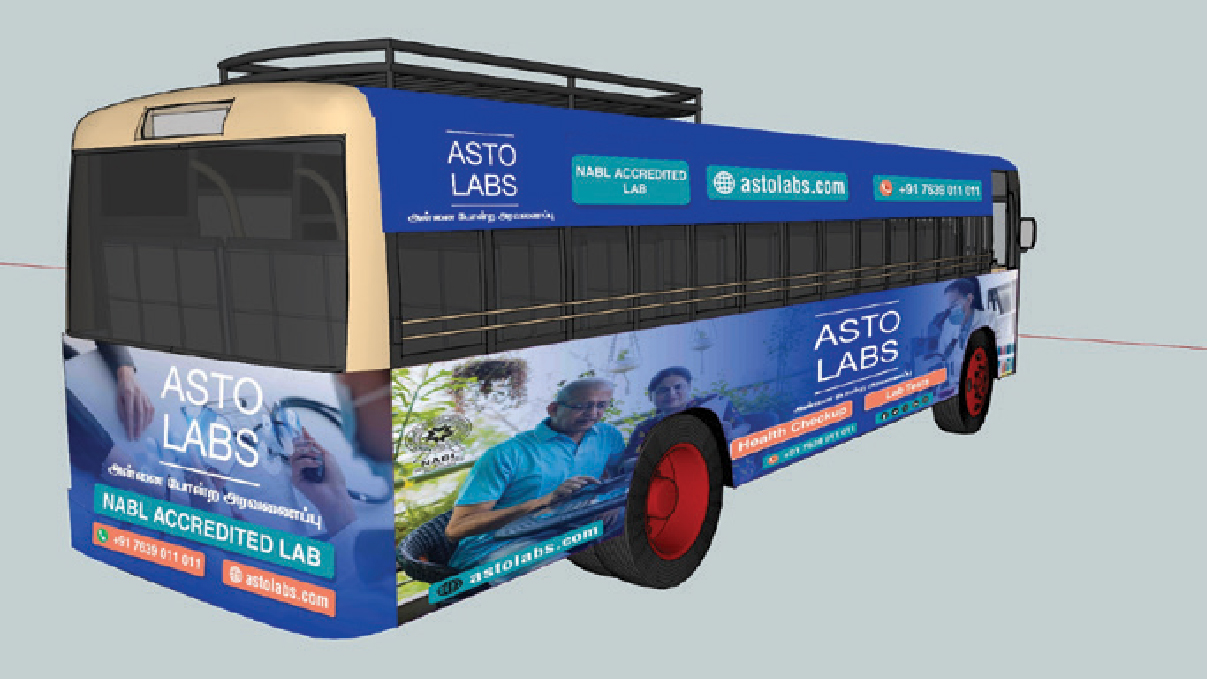 Branded bus side panel